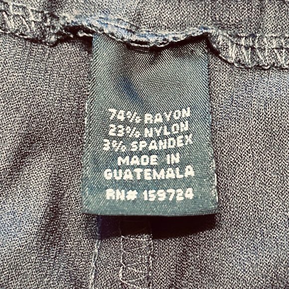 Cropped Ankle Pants Laura Cruz Nylon Rayon Stretch Pullon - Picture 3 of 6